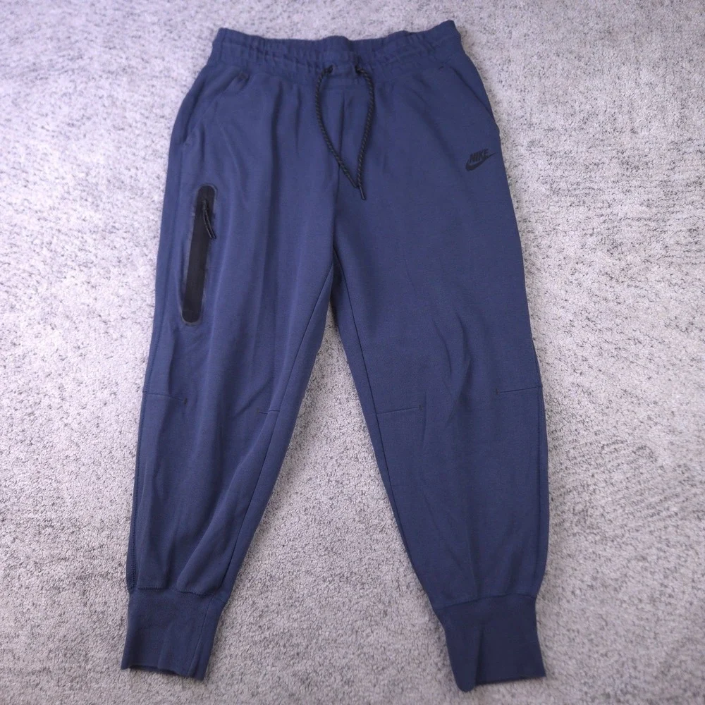 Nike Tech Fleece Joggers Womens Large Sweatpants Pants Blue Sportswear Tapered